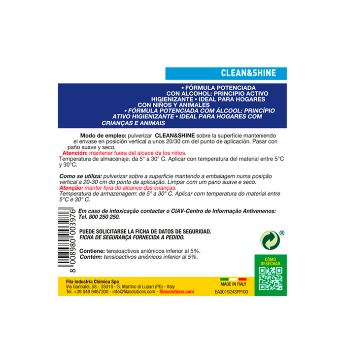 FILA 47217506SPP CLEAN&SHINE Bright Cleaning Home 750 ML