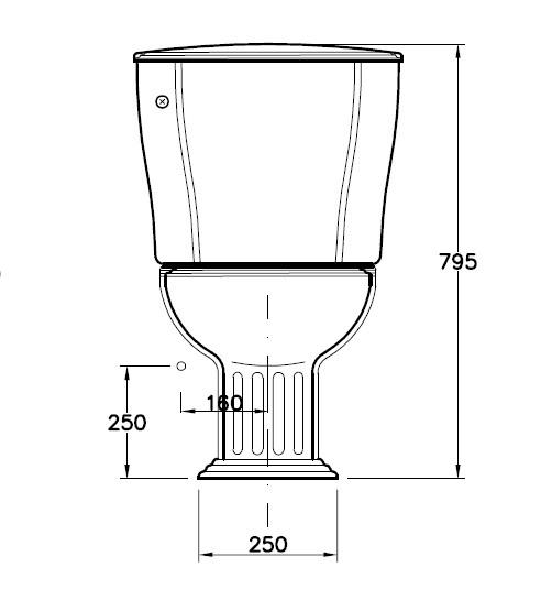 SANITANA GRECIA Toilet Bowl Without Cistern White Floor Outlet
