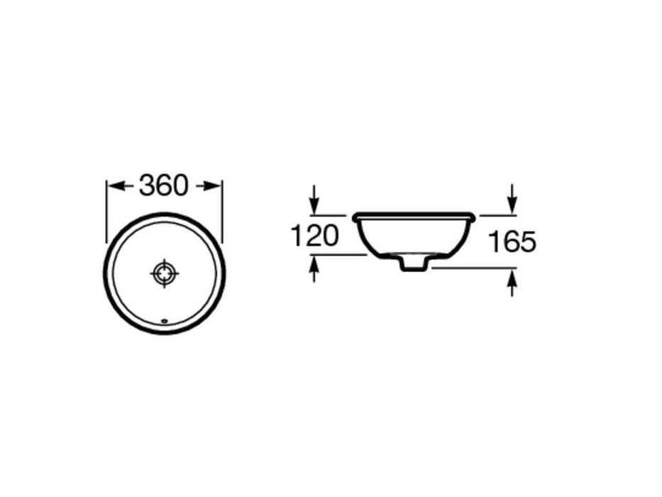 ROCA A327880000 FORO Lavabo De Encimera Blanco