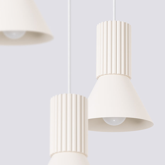 SOLLUX SL.1871 Lámpara colgante ESTRIA 3P beige beige