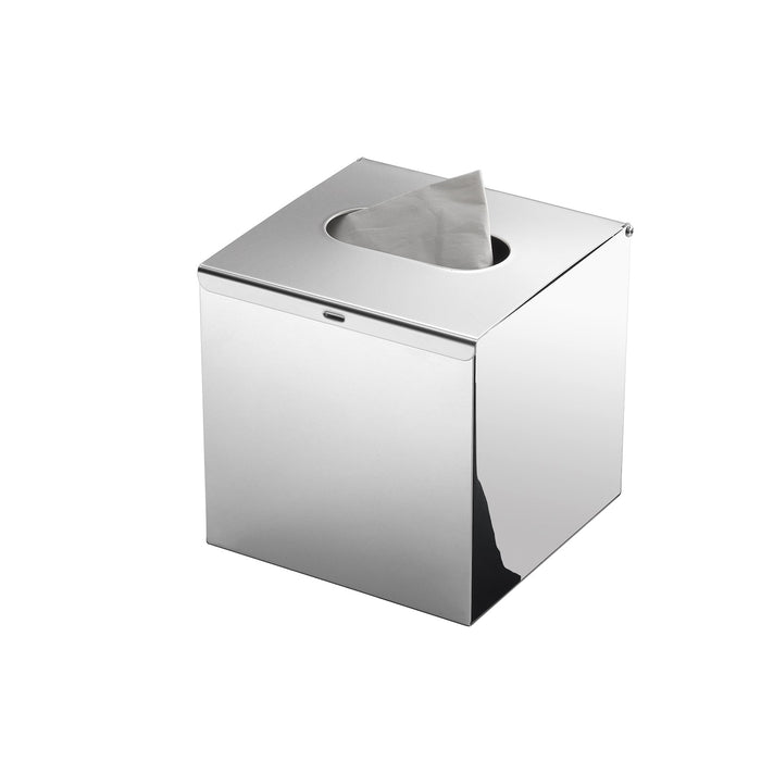 GEDY 20021300000 Porta Pañuelos Cuadrado Cromo