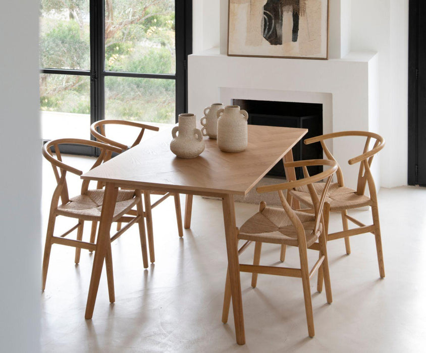 ANDREA HOUSE MU73207 Mesa Comedor Madera Roble 150x90x75 cm