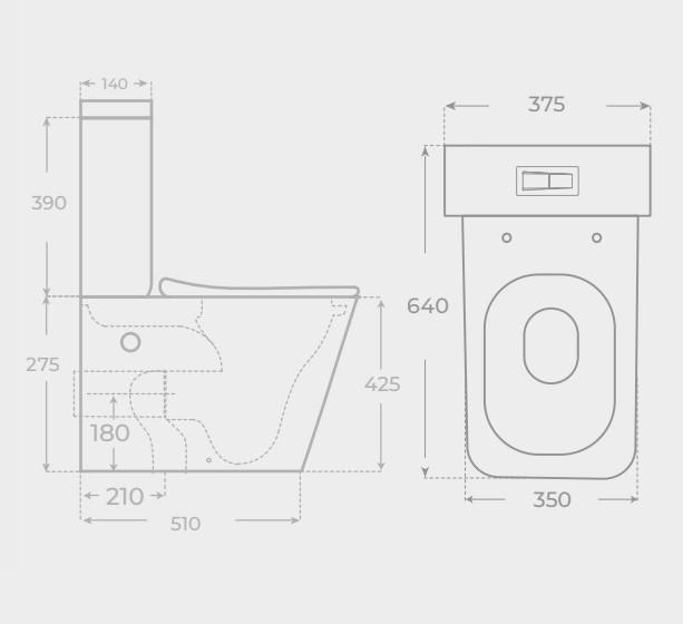 FOSSIL NATURA 00525 FLORENCIA Inodoro Completo Rimless Blanco