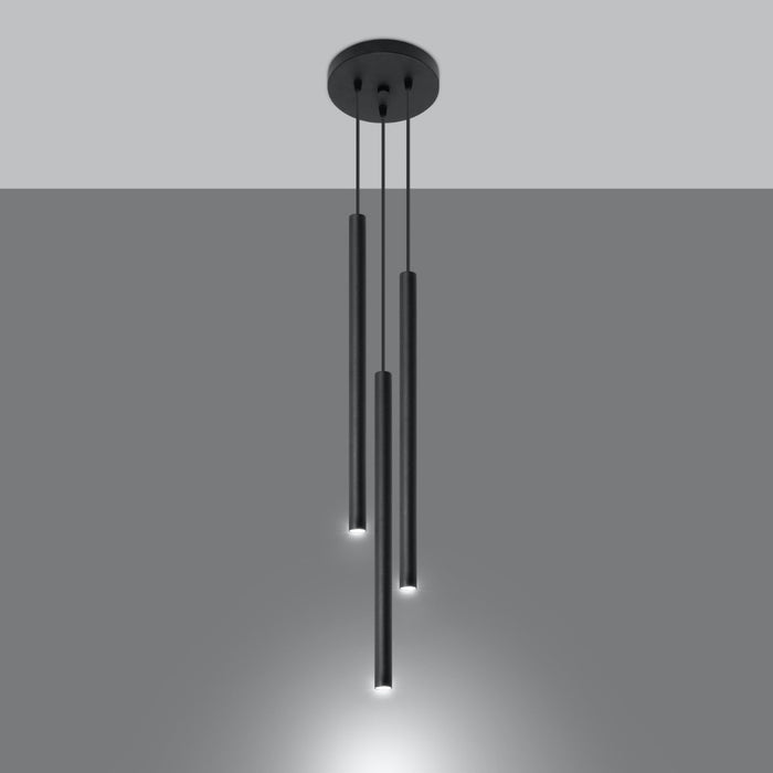 SOLLUX SL.0471 Lámpara Colgante PASTELO 3P Negro