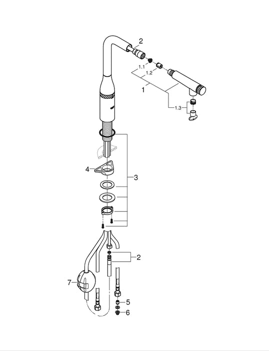 GROHE 31 615 GN0 ESSENCE Monomando de fregadero con smartcontrol integrado oro cepillado