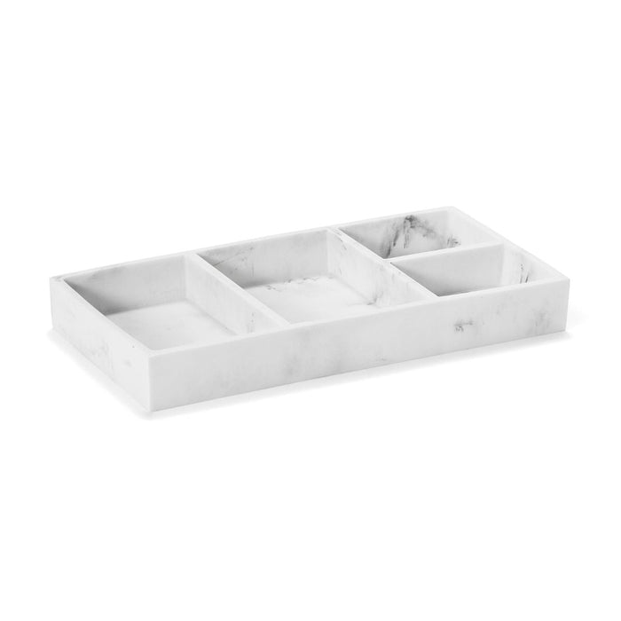 ANDREA HOUSE AX21048 Bandeja decorativa de mármol nórdica blanca