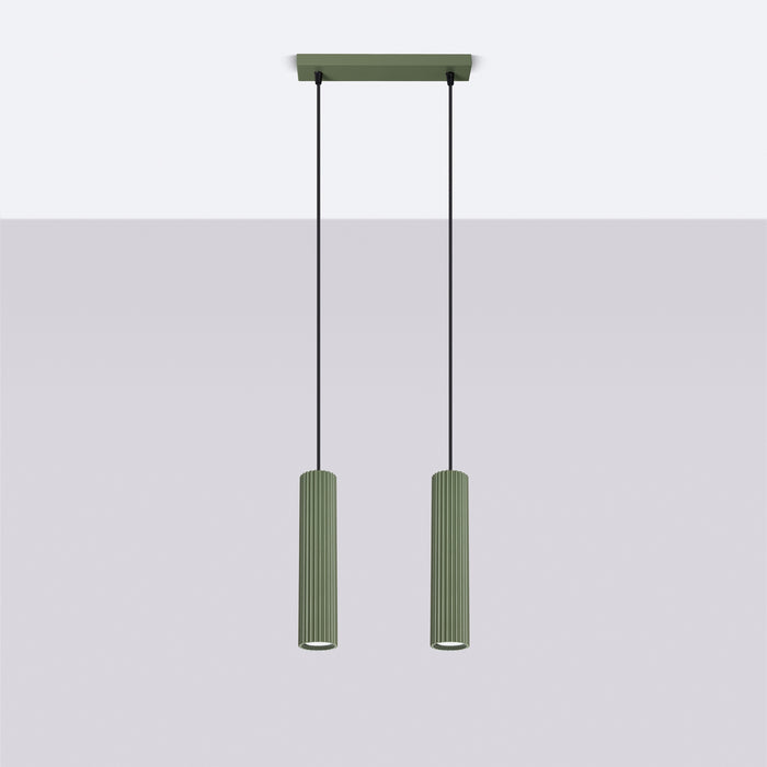 SOLLUX SL.1612 KARBON Lámpara Colgante 2 Verde Oliva