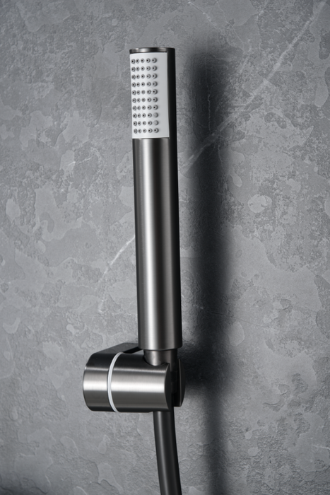 IMEX BTG053-4BGM GENOVA Thermostatic Bath/Shower Kit Black Gun Metal
