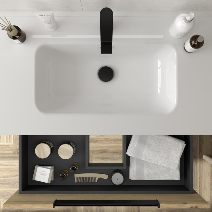 SALGAR 121982 LENI Mueble+Lavabo IBON 2 Senos 120cm Roble