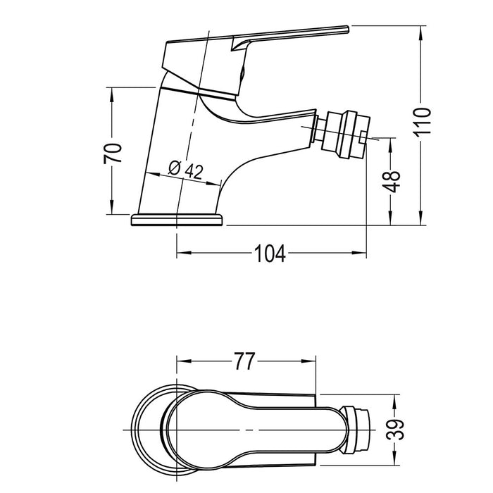 LLAVISAN L159444 ASPEN Monomando Bidet