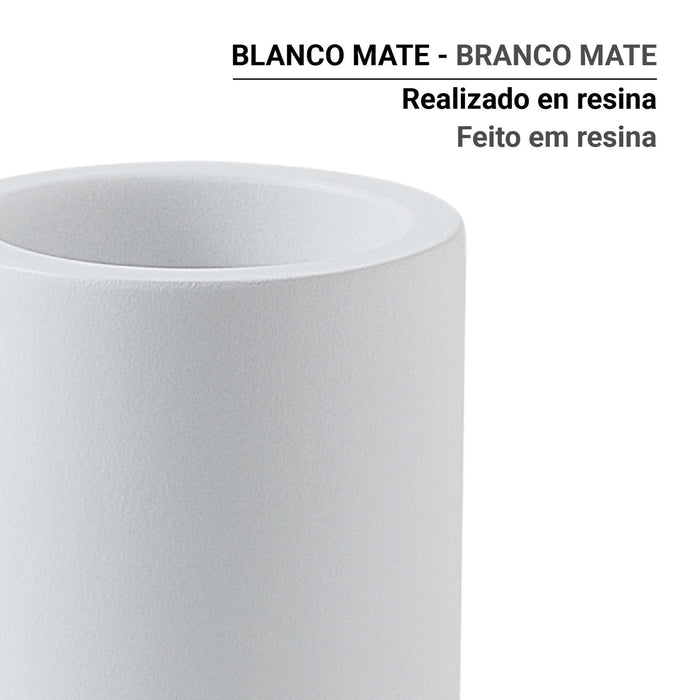 GEDY BR980200000 BRENDA Matte White Toothbrush Holder