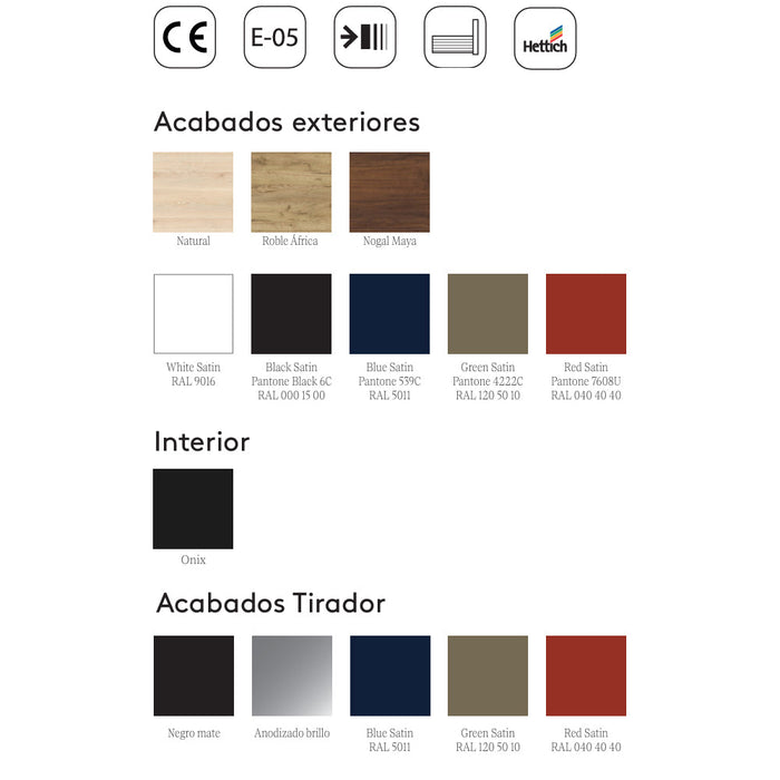 SALGAR 104986 ATTILA Mueble de Baño con Tapa Encimera 4 Cajones 140 cm Color Roble África