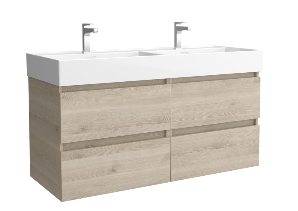 SALGAR 115840 BEQUIA Mueble de Baño 2 pozas Porcelana 120cm Natural