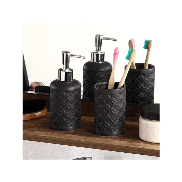 ARCOBAÑ FCTOLEDON  Set Dosificador + Vaso Toledo Negro