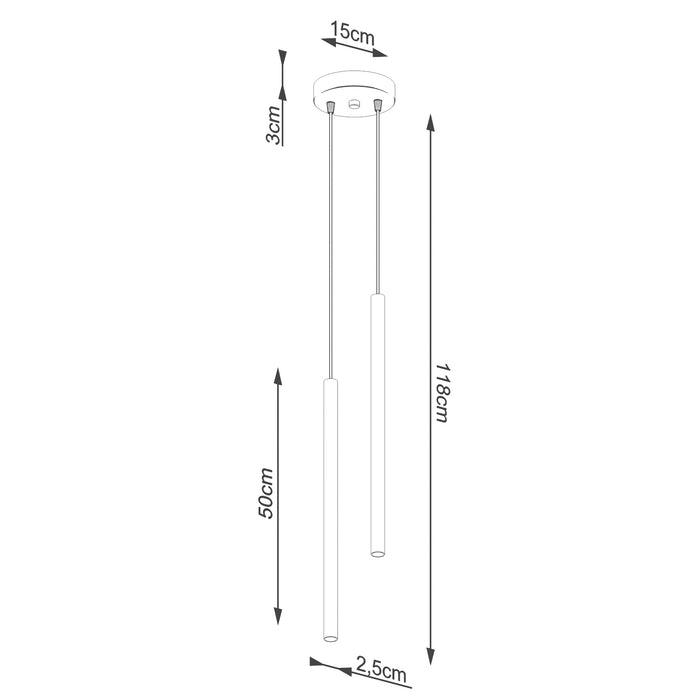 SOLLUX SL.2118 Lámpara colgante PASTELO 2 topo