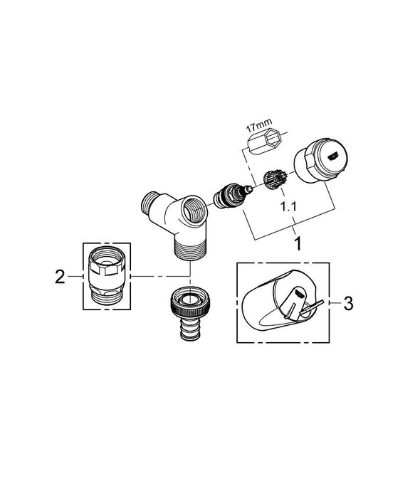 GROHE 24 179 001 ESSENCE Monomando de lavabo 1/2" tamaño S cromo