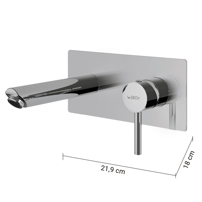 GEDY MXGA0713000 GARDA Grifo de pared para lavabo cromo