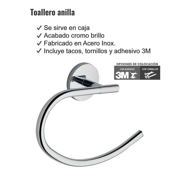 OXEN 324664 MEDINA Towel Ring Stainless Steel