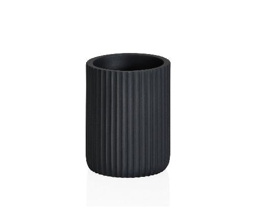 ANDREA HOUSE BA69223 Portacepillos Poli.Negro Stripes