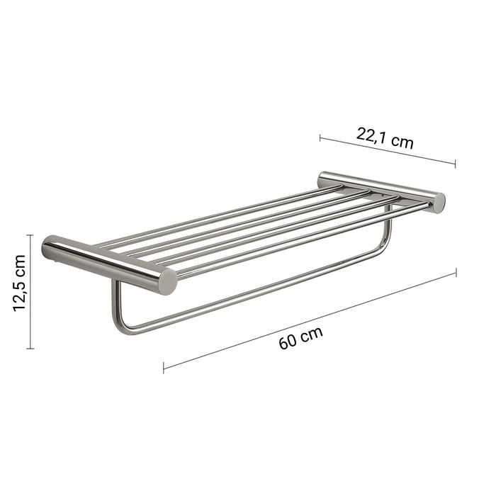 GEDY AN351300000 ANDE Estante doble para toallas cromo