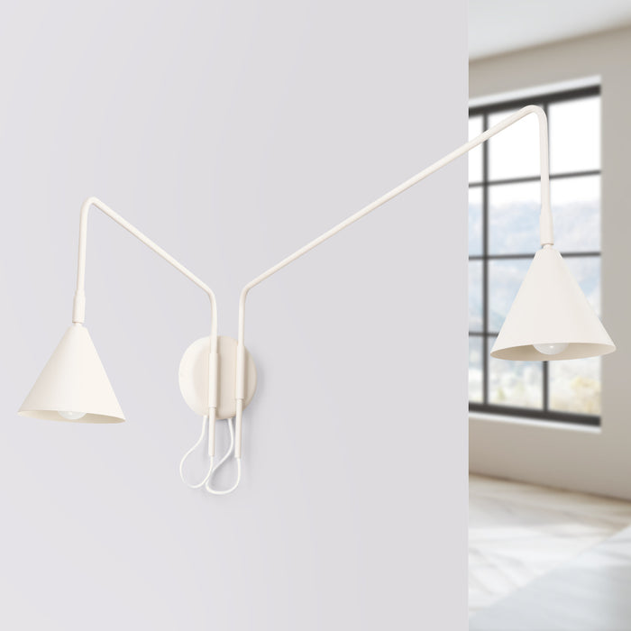 SOLLUX SL.2509 Aplique de pared NOX 2 beige con interruptor