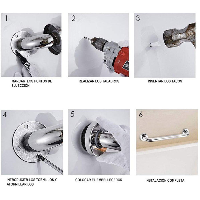 OXEN 145174 Asa De Seguridad Antideslizante En Z Acero Inox304