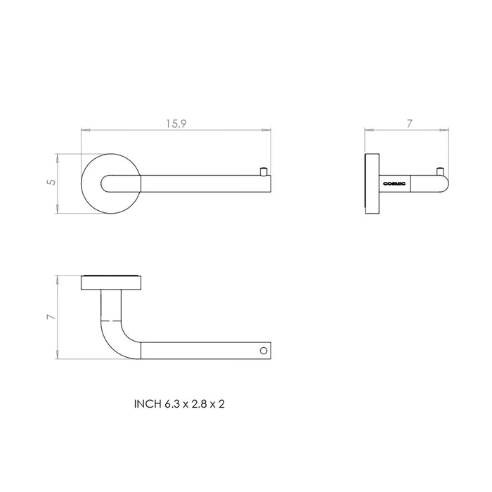 COSMIC WJC277A0062089 GEYSER Portarrollo Sin Tapa Olive