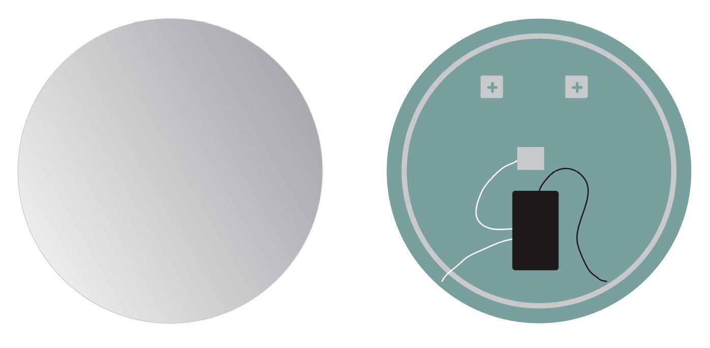 LEDIMEX OPOR001/80 OPORTO Round Backlit LED Mirror Chrome 80 cm