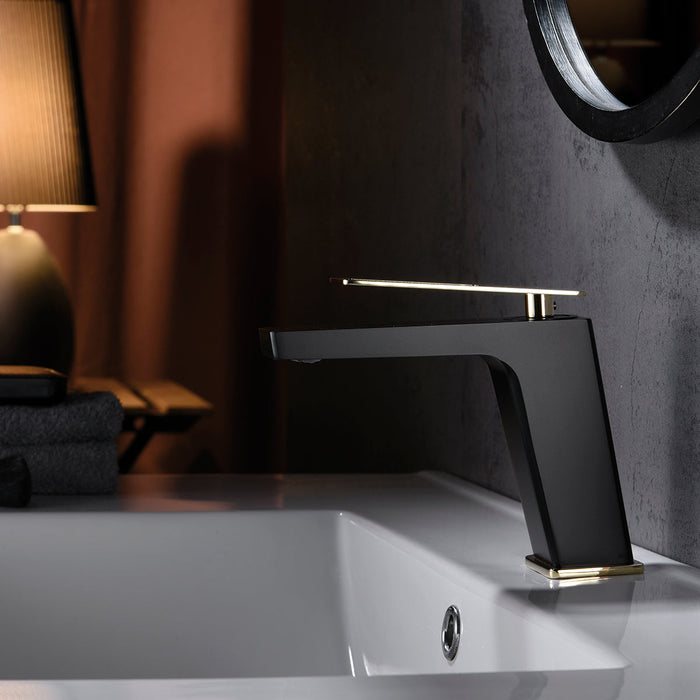 IMEX BDC032-1NGOLD SUECIA Black Gold Shine Sink Faucet