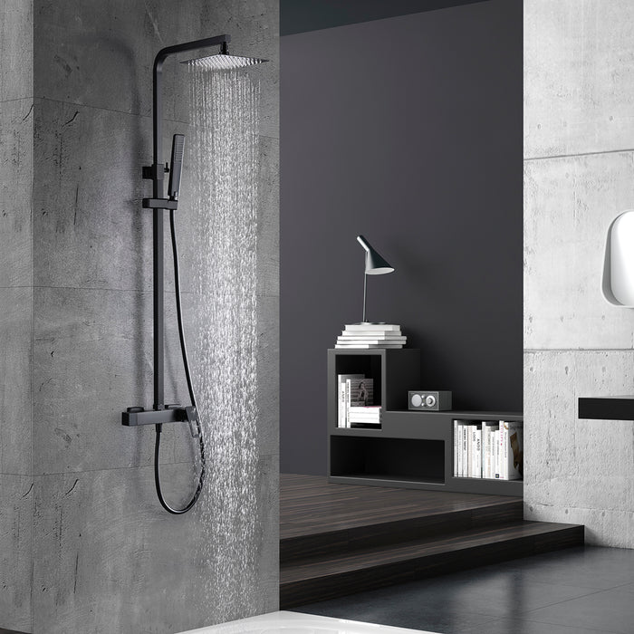 IMEX BDC032/NG SWEDEN Matte Black Single Handle Shower Set