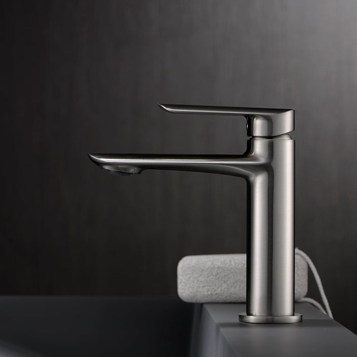 IMEX BDG040-1NQ URAL Grifo de Lavabo Níquel Cepillado