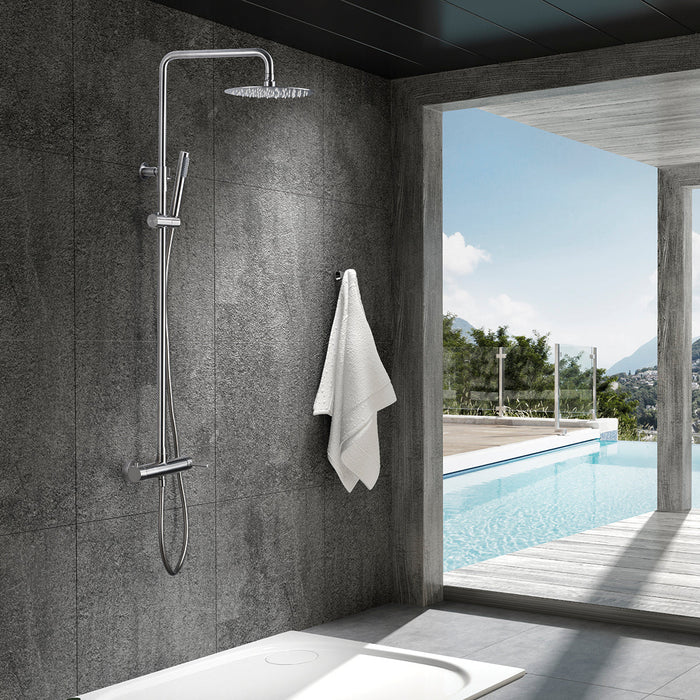 IMEX BDK034 MOSCU Single-Handle Faucet Telescopic Shower Set Steel S.316