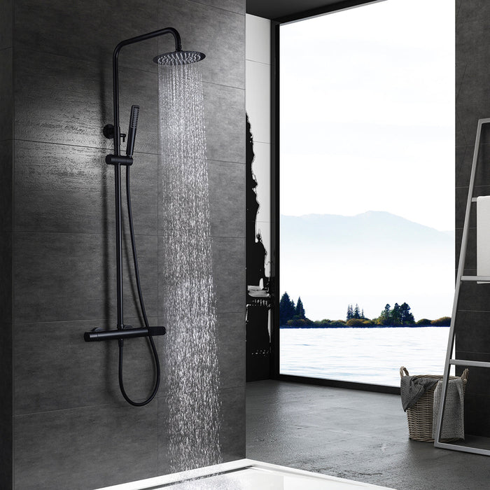 IMEX BDR031/NG DENMARK Single-Handle Faucet Telescopic Shower Set Matte Black
