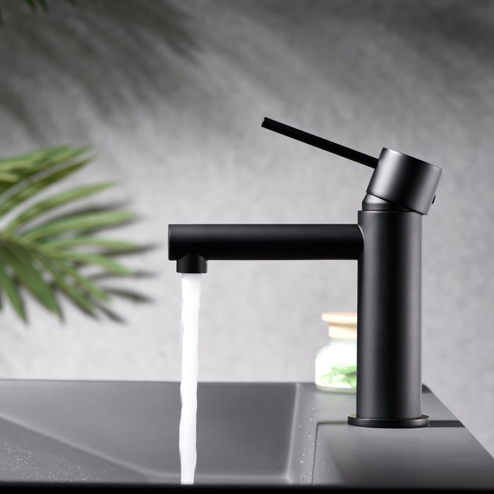 IMEX BDYS045-1NG MILOS STICK Matte Black Sink Faucet