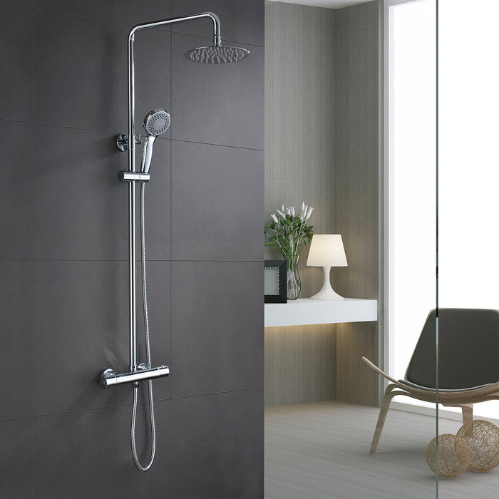 IMEX BTK017 KENT Grifo Termostático Conjunto de Ducha Telescópico