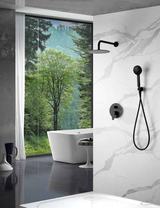 IMEX GPZ044/NG BELGIUM Matte Black Built-in Single-lever Shower Set