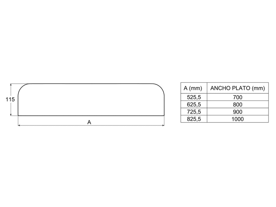 ROCA A276356100 AQUOS Cover for Wide Plate 80 cm White