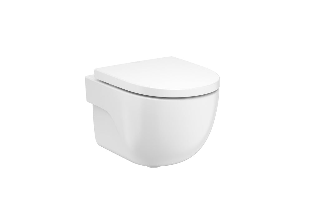 ROCA PACK MERIDIAN COMPACTO+DUPLO Inodoro Suspendido Rimless Pulsador Blanco