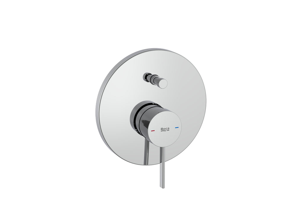 ROCA A5A0B9EC00 ONA Recessed Single-Handle Bathroom-Shower Tap Without Recessed Body Chrome