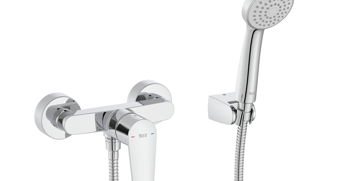 ROCA A5A204FC00 VICTORIA PLUS Grifo Monomando Mural Ducha con