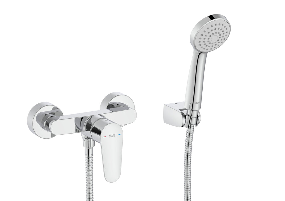 ROCA A5A204FC00 VICTORIA PLUS Single-lever Wall-Mounted Shower Faucet with Chrome Equipment