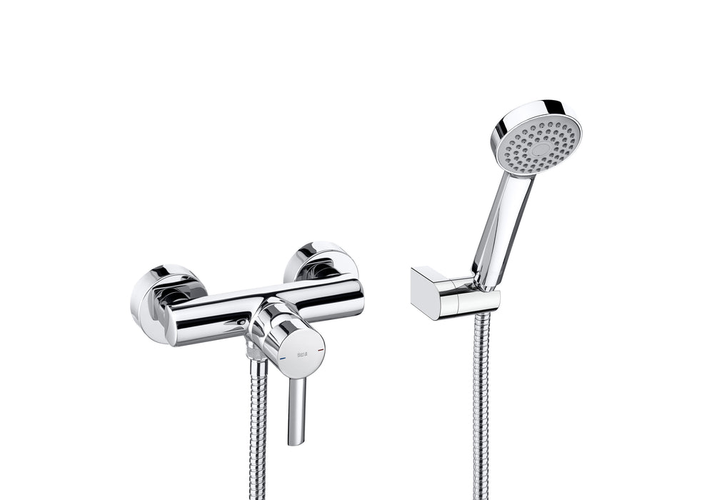 ROCA A5A2060C02 TARGA Single-lever Shower Tap with Chrome Accessories