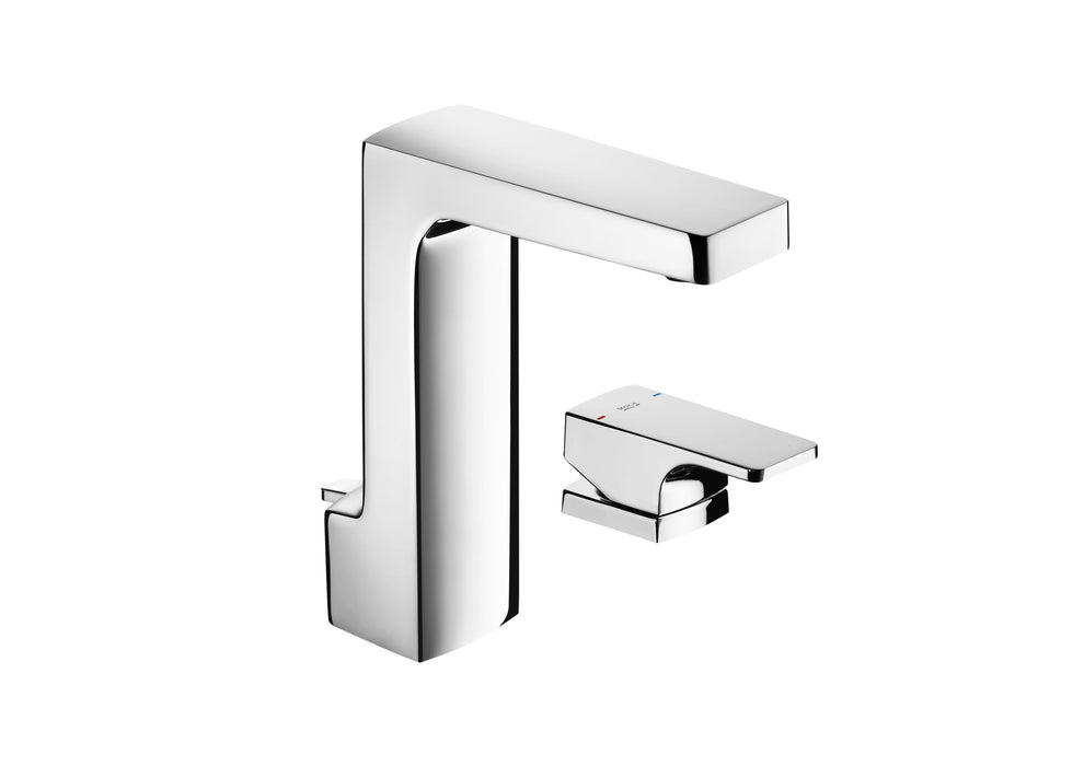 ROCA A5A3801C00 L90 Man Rep Single-Handle Basin Tap with Automatic Outlet Chrome