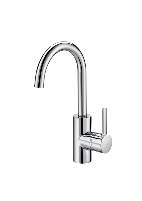 ROCA A5A4060C00 TARGA Tall Basin Mixer Tap Side Handle with Automatic Outlet Chrome