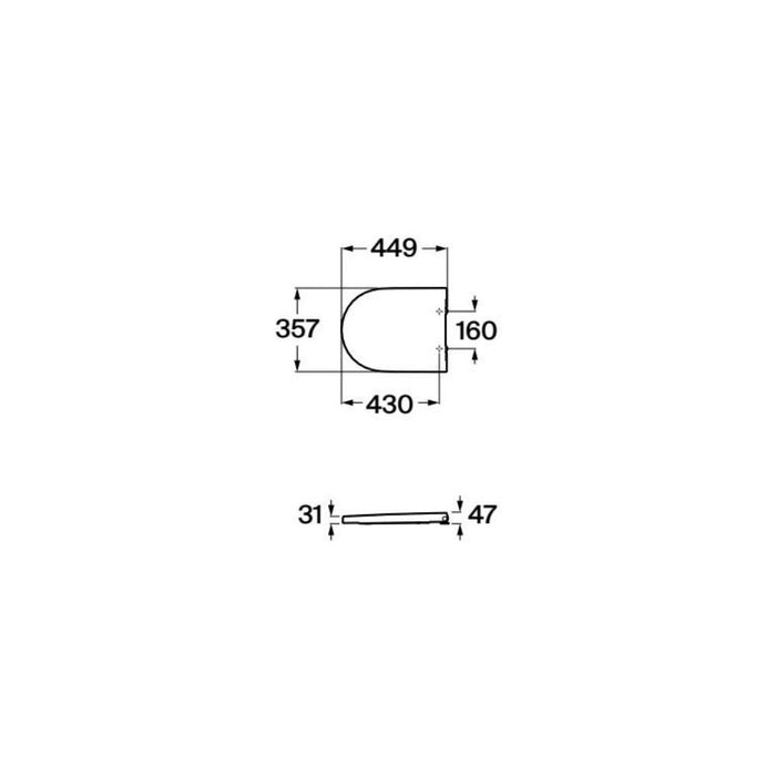 ROCA A801D10001 THE GAP ROUND Tapa Asiento Blanco