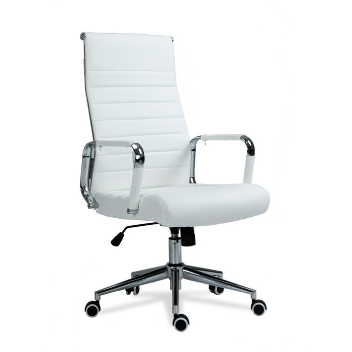 FURNITURE STYLE FS618BL ADARA Office Chair PolyLeather Color White
