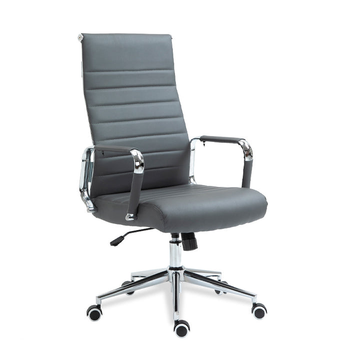 FURNITURE STYLE FS618GR ADARA Gray PolyLeather Office Chair