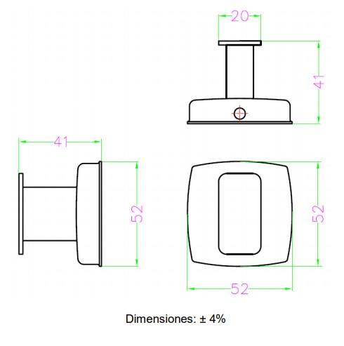 MEDICLINICS AI0033CS Percha simple pared acero mate 5 a 7 Días Mediclinics 