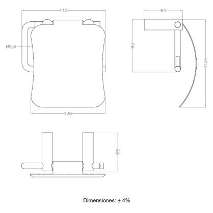 MEDICLINICS AI0080CS Portarollos con tapa acero mate 5 a 7 Días Mediclinics 