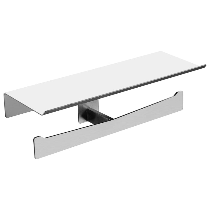 MEDICLINICS AI2004C AURA Portarrollos Doble Estante Acero Inox Brillo